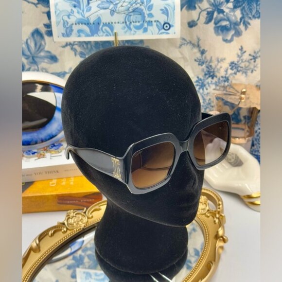 🆕 CARTIER 🧿 NWOT CT0434 Double C Square Sunglasses, Black Recycled Acetate - Picture 3 of 16